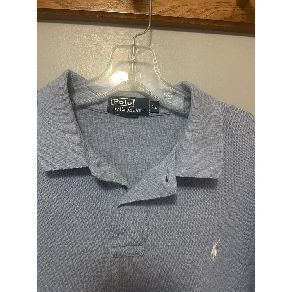 Polo Golf Ralph Lauren Men's Polo Shirt Sz XL Blue Long Sleeve Pima Cotton